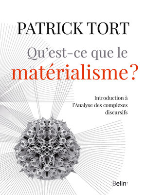 cover image of Qu'est-ce que le matérialisme ?